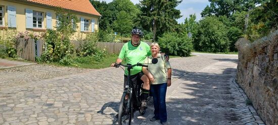 Maritta und Jürgen waten schon auf mich