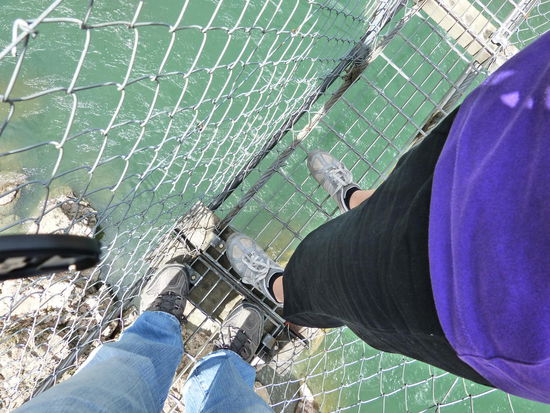 Ein Blick von der Buller Gorge Swingbridge 