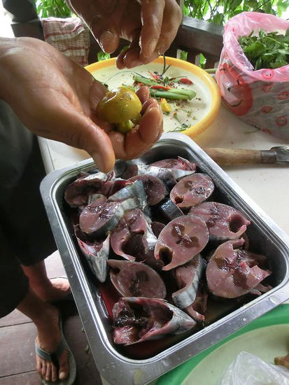 Fisch mit Limettensaft marinieren
