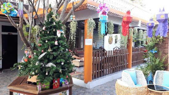 sogar mein Hotel bleibt nicht vom Weihnachtsbaum verschont