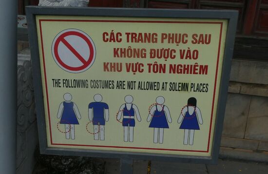 klar und deutlich, was nicht geht