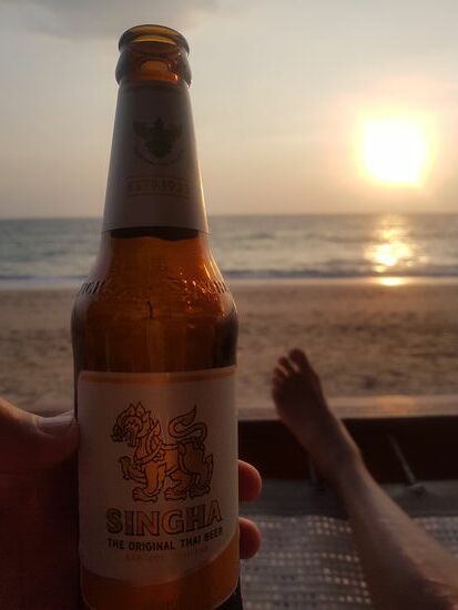 darauf ein letztes Singha