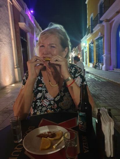 dann Orange mit Chili lutschen