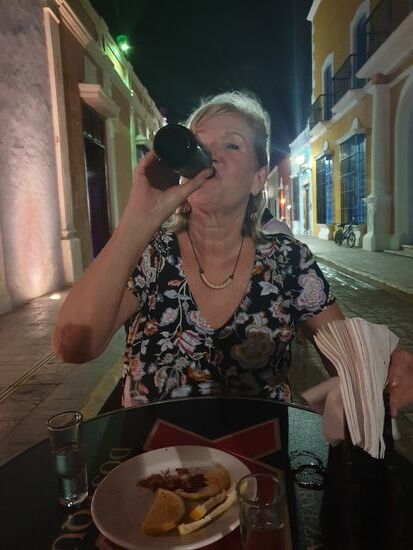 mit Bier nachtrinken