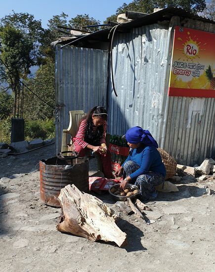 Hier wird das Gemüse zubereitet