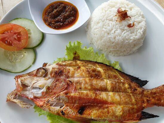 Und leckeren Fisch gibts dort auch.