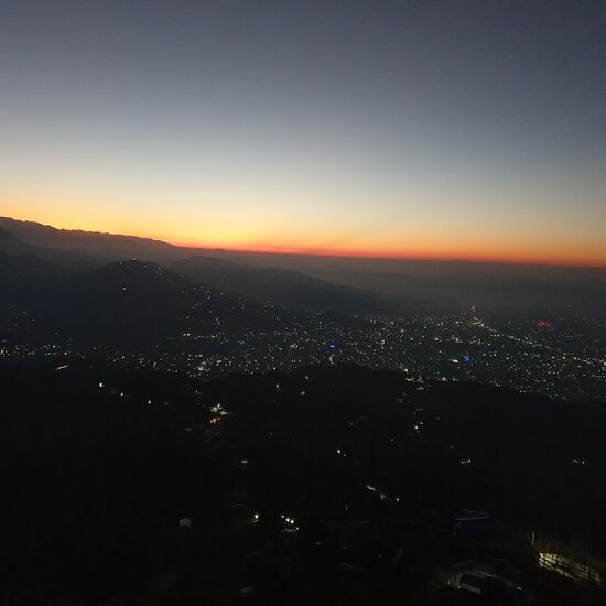 Zuerst noch ein Blick vom Hotelzimmerbalkon