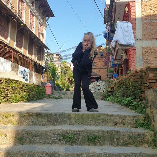 Trotz Wanderschuhen ein Problem: Ines und die Treppen werden keine Freunde mehr.