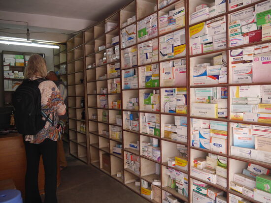 Maritta inspiziert die 10. Apotheke, weil sie ein bestimmtes Mittel sucht.