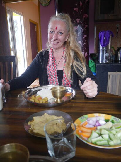 Ankunft mit kleinem Mittagessen.