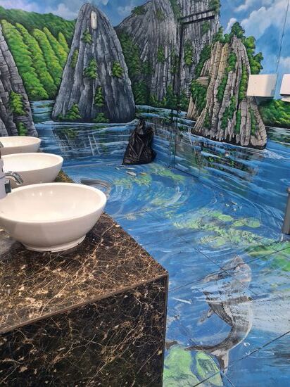 ...ausser im Flughafen.
Die Toiletten waren sehenswert.