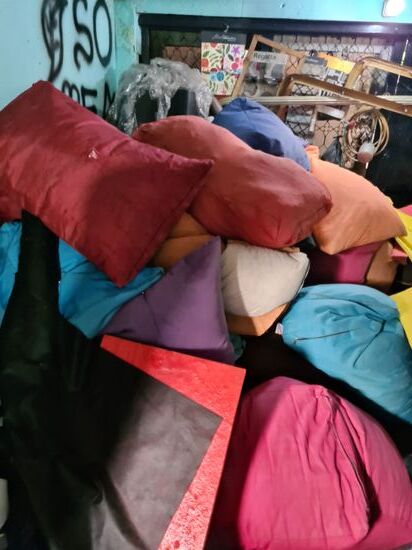 Ein Lager aus Füllmaterial