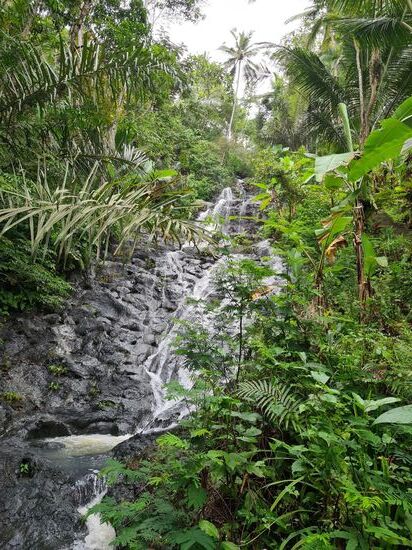Bei diesem Wasserfall muss man nicht absteigen, sondern aufsteigen.
Viele, viele Treppen.
Aber hinterher bin ich froh. Geht dann nur abwärts.