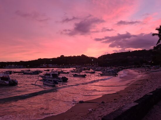 Und noch mal ein schöner Sonnenuntergang.