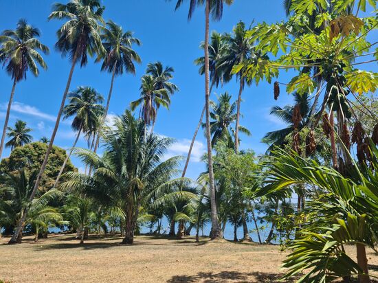 Die Mission ist sehr schön am Wasser gelegen.