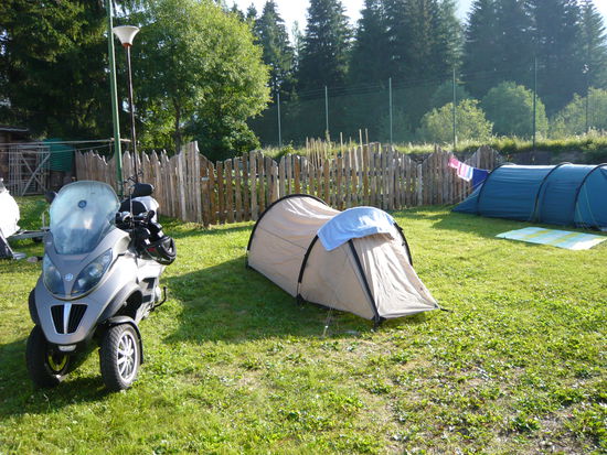 Mein " Lager " in Pozza di Fassa
Camping Rosengarten ( zu empfehlen )