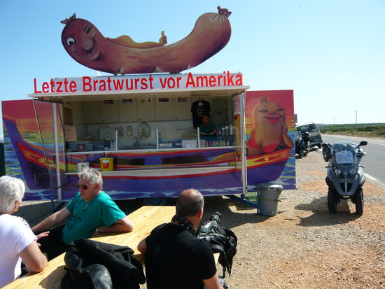 Capo de Sao Vicente Letzte Bratwurst vor Amerika
Info  Letzte Bratwurst vor Amerika