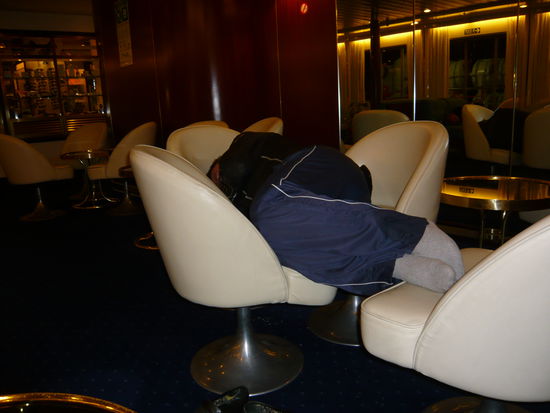 " Übernachtung " auf der Fähre Livorno nach Olbia Sardinien