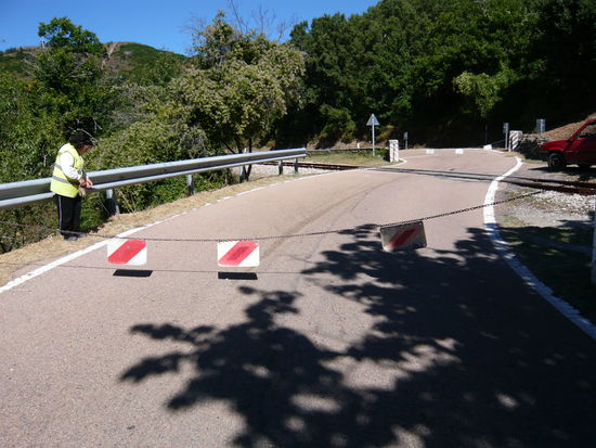 Bahnschranke Sardinien