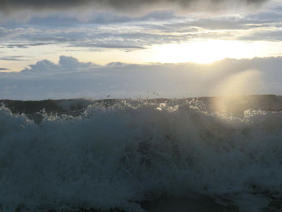 relativ starker Wellengang am Long Beach