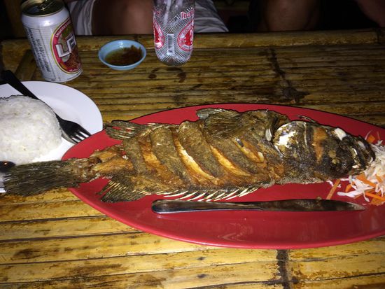 z.B. leckeres Fish-BBQ