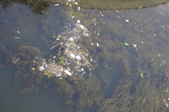Blick auf den Fluss - leider lassen die Leute überall ihren Müll achtlos liegen. Besonders schlimm ist der ganze Plastikmüll, der sich überall anhäuft