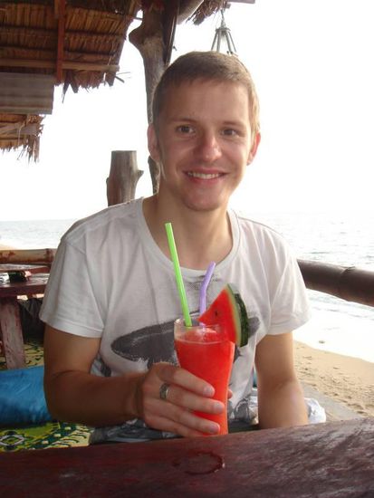 Watermelon-Shake am Strand 