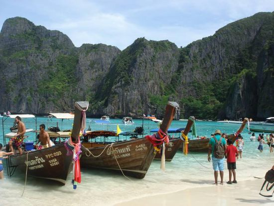 Und da waren wir dann in der Maya Bay, in der vor vielen Jahren der Film "The Beach" gedreht wurde...