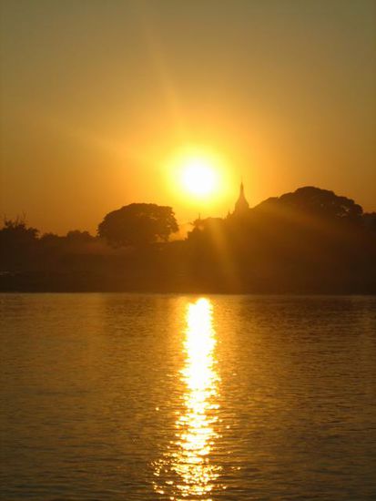 Sonnuntergang über Saigang