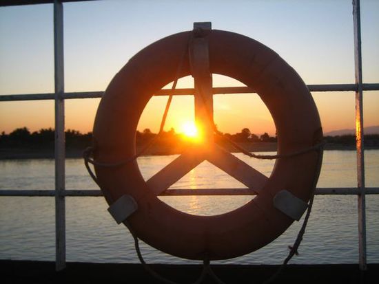 Sonnenaufgang auf dem Dach