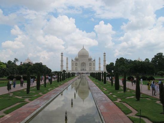 mein erster Blick auf den Taj