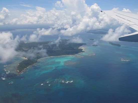 im Anflug auf die Andamanen