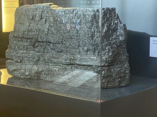 Kohlblock in der Museumshalle