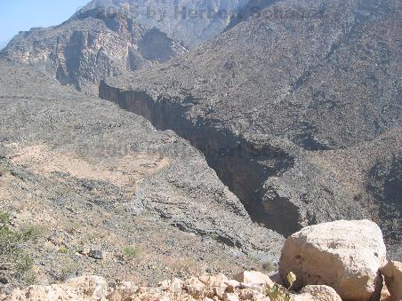 Canyon des Al-Hadjar-Gebirges