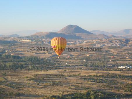 kurz vor der Landung bei Nevsehir