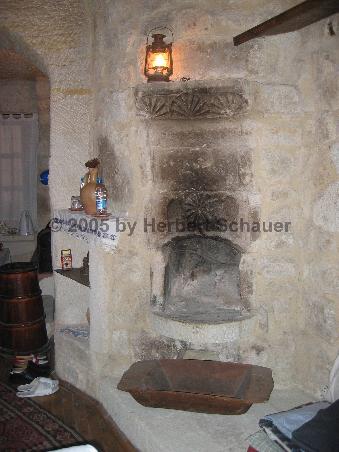 Kamin in unserem Zimmer
