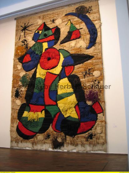 großer Wandteppich von J. Mirò