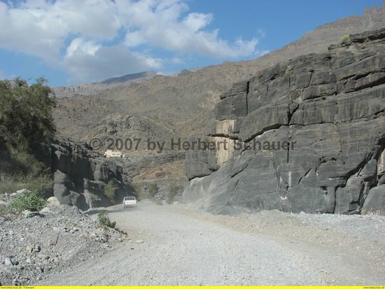 Rückfahrt aus dem Wadi Bani Kharus
