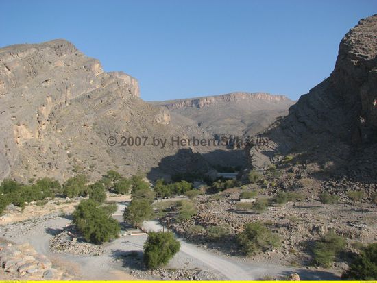 Blick ins Wadi von Tanuf