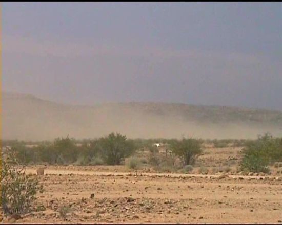 aufkommende Sandstürme