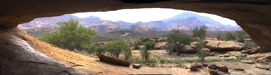 Blick aus der Höhle