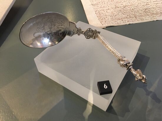 antikes Reisebesteck - unter dem Löffel ist noch eine Gabel 'versteckt'