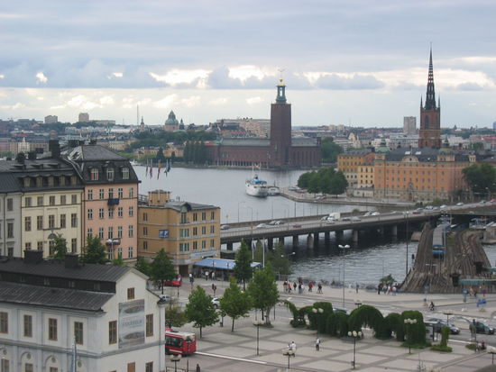 Blick vom Slussen-Aufzug