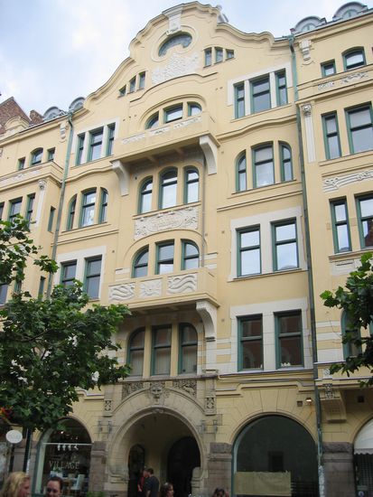 Wohnhaus in der Fußgängerzone zwischen Stor-Torget und Gustav-Adolf-Torget