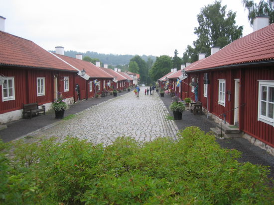 uniforme Häuserzeile für die Arbeiter