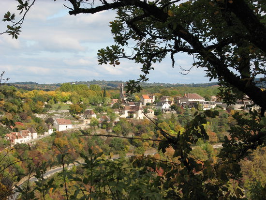 Blick von der obersten Ebene auf den 'modernen' Ort