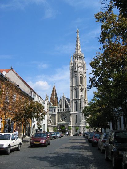 auf dem Budaer Burgviertel - Blick auf Matthiaskirche