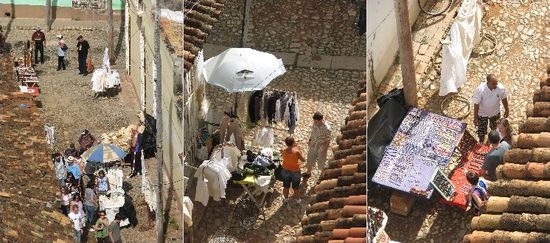 Souvenirverkauf von oben