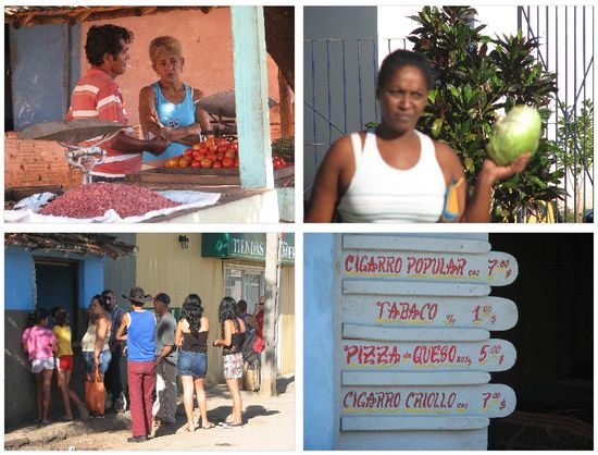 auch Obst und Gemüse sowie kubanische 'fast-food' sind anzutreffen