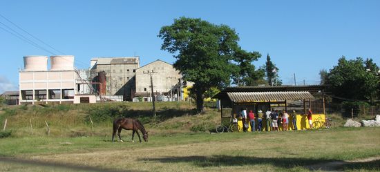 vereinzelt sind noch Reste von Zuckerfabriken zu finden oder - wie hier - eine Marmeladenfabrik